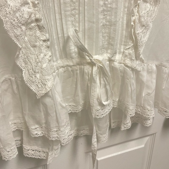 Zadig & Voltaire White Romane Coton Blouse - Picture 9 of 12